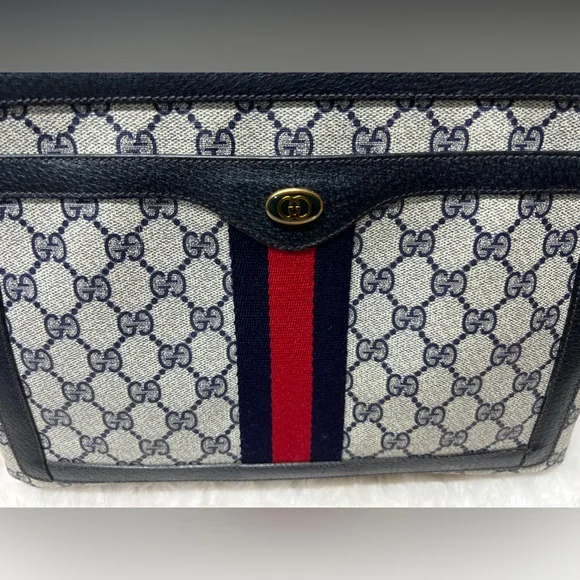 ⭐️ - GUCCI-41 02 013 Coated Canvas Black Crossbody - Picture 15 of 15